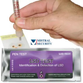 An LSD surface drug test kit to detect LSD Residue