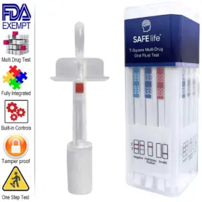 Rapid Oral Fluid Test for 12 drugs with Alcohol