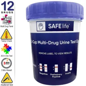 All-In-One 12 Panel Urine Drug Test Cup with Specimen Test